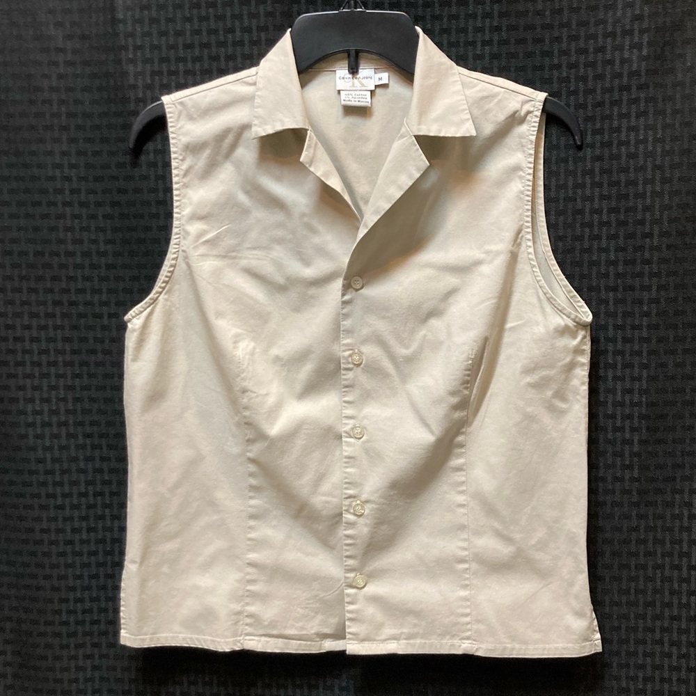 Calvin Klein Jeans sleeveless blouse - Picture 1 of 6
